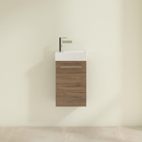 Villeroy & Boch Avento wastafelonderbouwkast - 1 deur - 34x51.4x20.2cm links - Arizona Oak (hout) SW448533