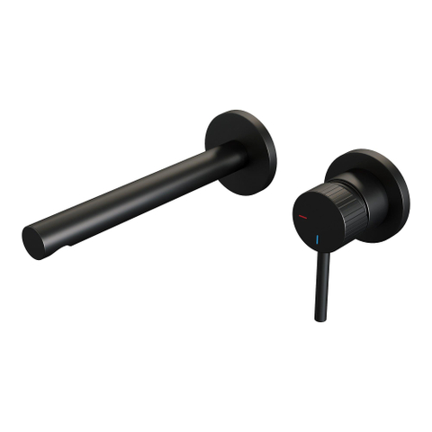 BRAUER Stripe Mitigeur lavabo encastré - bec droit et rosaces - modèle A1 - noir mat SW1435096