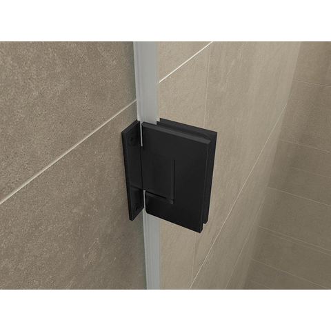 Wiesbaden Less Ensemble de charnières et poignée pour porte niche sans profil mat noir SW545328