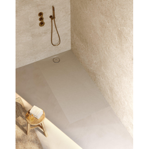 Riho Nuvia Douchevloer - 160x80cm - antibacterieel - purite - pebble grey SW1585128