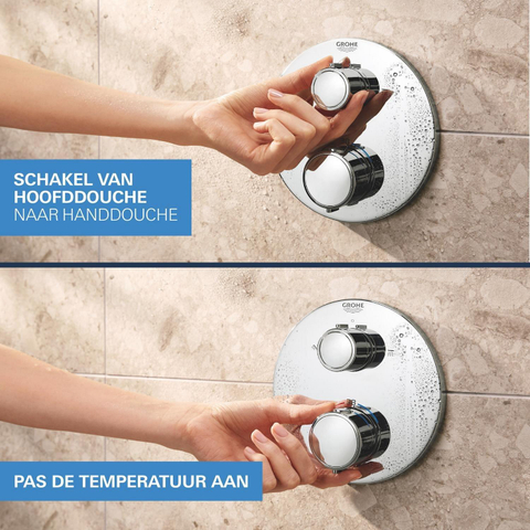 Grohe QuickFix Precision Thermostat Perfect Inbouw Douchesysteem - Vitalio Start 250 hoofddouche - chroom SW1120185