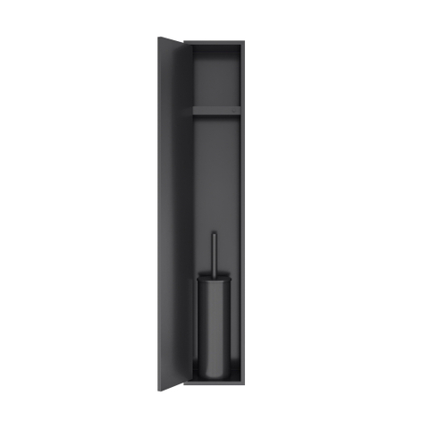 Hotbath &MORE Inbouw nis & borstelgarnituur - 16x60x12.6 cm - PVD - geborsteld zwart SW1245667