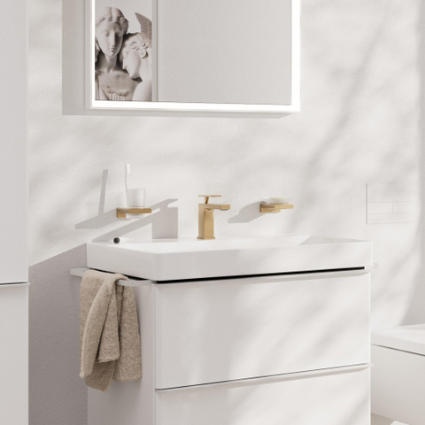 Hansgrohe Tecturis E Mitigeur lavabo - sans bonde - coolstart - sans vidage - bec 12.2 cm - bronze brossé SW918429