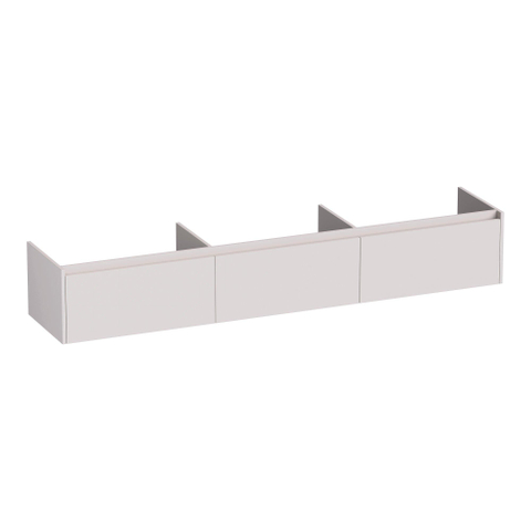 BRAUER Embrace meuble sous-lavabo - 219,8x35x45,5cm - avec 3 tiroirs à fermeture en douceur - sans poignée - 0 découpes pour siphon - sable mat SW1200386