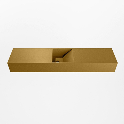 MONDIAZ TYNE lave-mains - 100x23x12cm - vasque centre - sans trou robinet - oro (doré) SW1026185