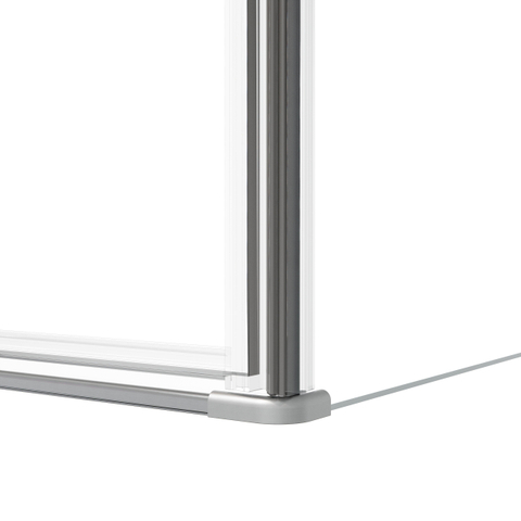 Fortifura Galeria Porte de douche - 80x200cm - charnières - poignée - plat - verre Fumé - Inox brossé SW1122664