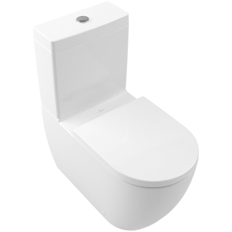 Villeroy & Boch Subway 3.0 Pack WC Sur Pied - 71cm - chasse à rotation - à fond creux - sans bride - sans réservoir - blanc alpin SW762394