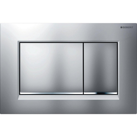 Geberit Sigma20 plaque de commande - chasse à 2 touches - carré - chrome mat SW242682
