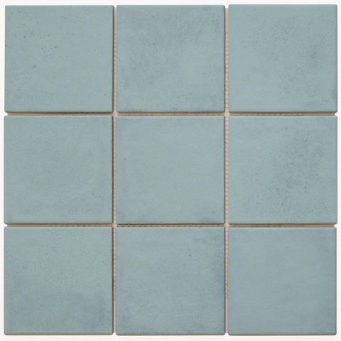 The Mosaic Factory Kasba - Carrelage mosaïque - 30x30cm - carrelage mural - Carré - porcelaine - Turquoise mat SW1015074