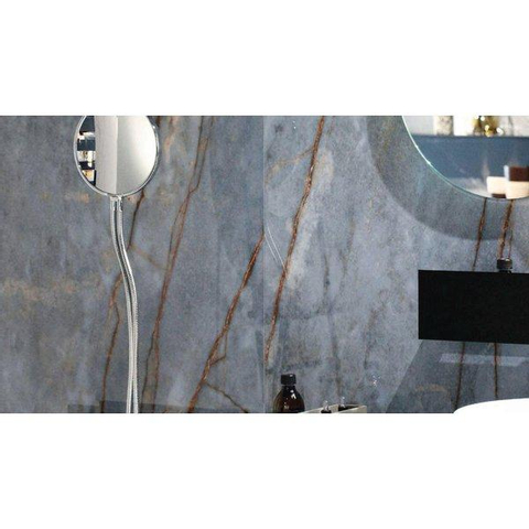 ÉCHANTILLON Ceralto Alabro Vein carreau de sol et de mur 60X120cm rectifié Azure Brillant SW912356
