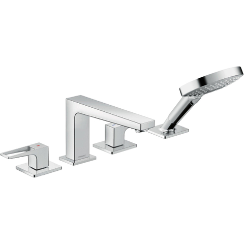 Hansgrohe Metropol 4-gats badrandcombinatie - met beugelgreep - hoogglans chroom SW99981