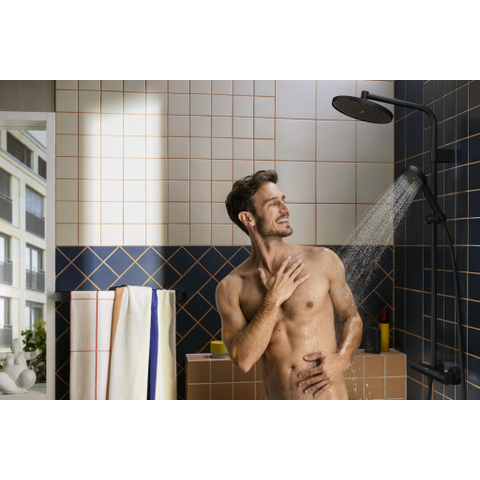 Hansgrohe Activera S opbouw regendoucheset – thermostatisch – Ø24 cm hoofddouche – handdouche met één stand – mat zwart SW1388476