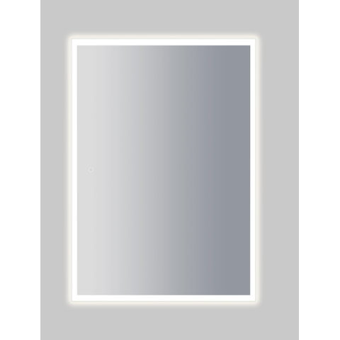 Adema Oblong miroir 36x80cm incluant des lampes à led dimmables avec chauffage du miroir avec interrupteur à écran tactile SW523321
