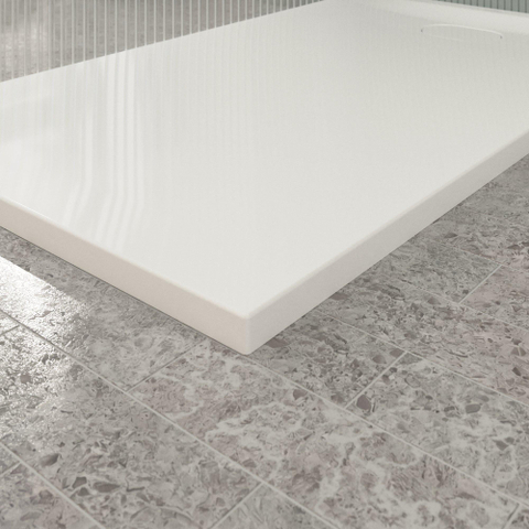 Villeroy & Boch Ecora douchebak - 140x80x3.5cm - afvoer korte zijde - white alpine (wit) SW1558929