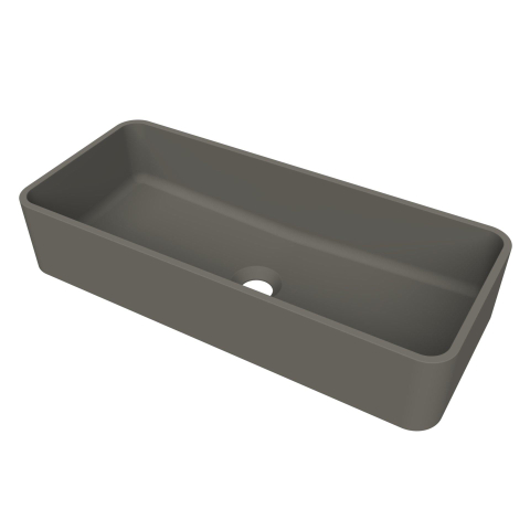 Arcqua Case waskom - rechthoek - 60x26cm - mat quartz grijs SW1209085