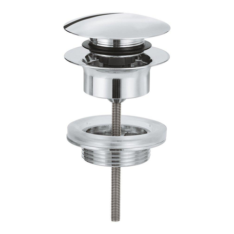 Grohe Klikwaste Afvoerplug - 5/4 inch - push-to-open - chroom 0434215