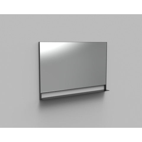 Arcqua Reflect miroir avec tablette – 120 x 80 cm – Noir mat SW374529