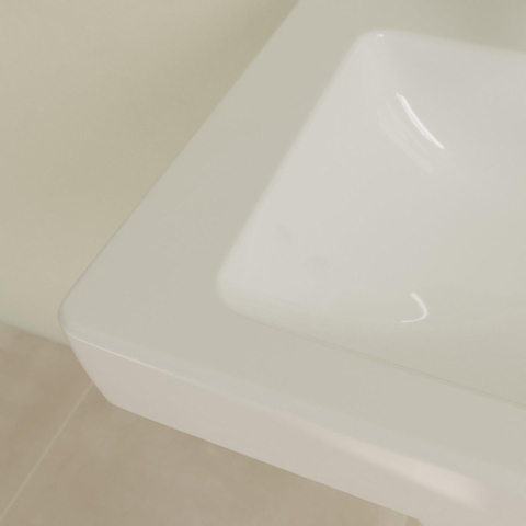 Villeroy & Boch Subway 2.0 wastafel - 55x47cm - 1 kraangat - met overloop - White Alpine (glans wit) 1024088