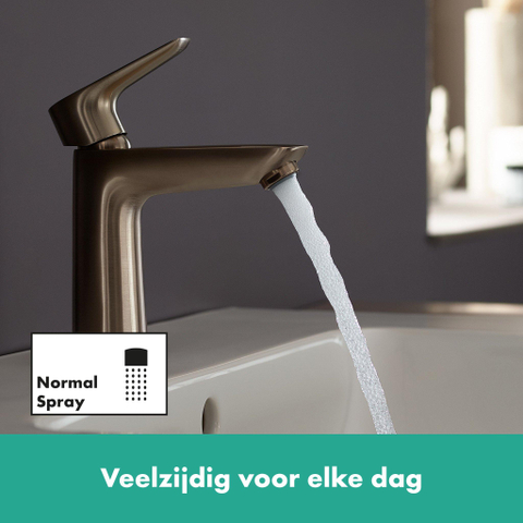 Hansgrohe Talis e 1 greeps wastafelkraan - 110 PopUp - trekwaste - geborsteld brons SW358784