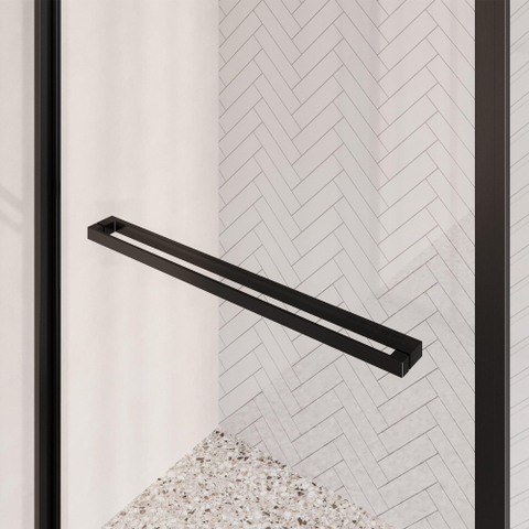BRAUER Luminis Cabine de douche - 120x90x200 - 3 parties pivotant vers l’intérieur - verre transparent - réversible - incl. revêtement en verre - gunmetal brossé PVD SW1580970