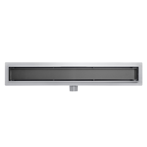 FugaFlow Eccelente Caniveau de douche Anta - 80cm - grille à carreaux - bride de sol - Gunmetal PVD brossé SW1467928