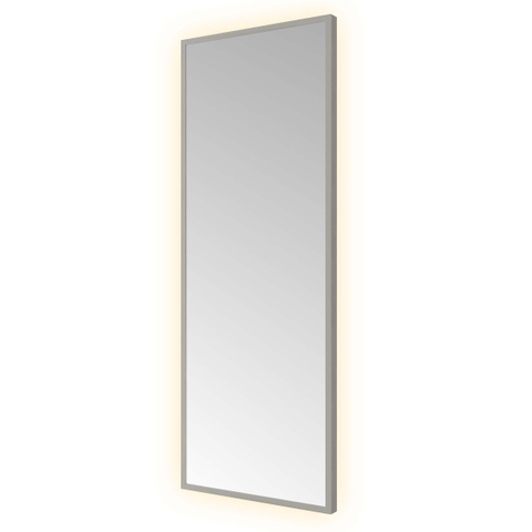 Hotbath &MORE Spiegel - 30x80cm - direct en indirect LED - color changing - dimbaar - met afstandsbediening - PVD - geborsteld gunmetal antraciet SW1246052