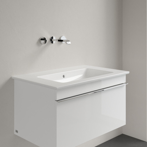 Villeroy & Boch venticello meubelwastafel - zonder kraangat - 80x50cm - met overloop - White Alpine (glans wit) 1025142