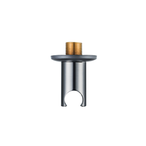 Fortifura Calvi Wandaansluitbocht - handdouchehouder - rozet rond - PVD - geborsteld gunmetal (antraciet) SW766536