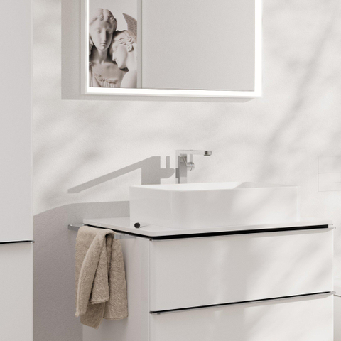 Hansgrohe Tecturis E Eengreeps wastafelkraan - 240 Fine - coolstart - voor waskommen - zonder afvoerplug - hoogglans chroom SW918648
