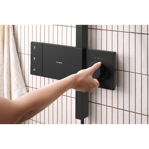 Hansgrohe Raindance alive Showerpipe - 210/340 1jet - thermostaat - mat zwart SW1388675