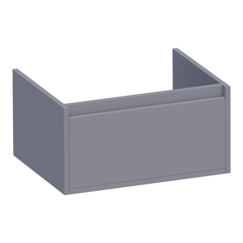 BRAUER Hope meuble sous-lavabo - 59x30x45.5cm - 1 tiroir softclose sans poignée - 1 découpe pour siphon - gris mat SW1198844
