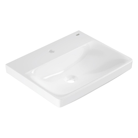 Grohe Euro Ceramic Wastafel - vrijhangend - 55x 44cm - met kraangat - zonder overloop - exclusief wandbevesting - alpine wit SW1234861