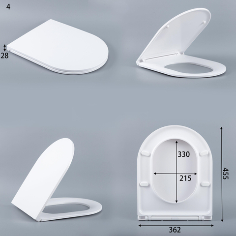 QeramiQ Dely Abattant WC - frein de chute - déclipsable - slim - blanc brillant SW1159504