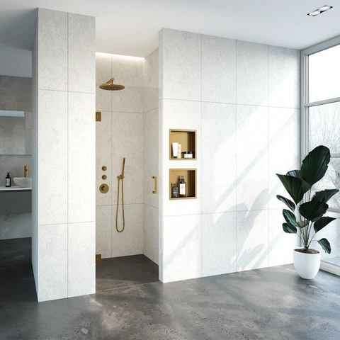 BRAUER Void porte de douche - 70x200cm - porte pivotante - doré brossé SW638625