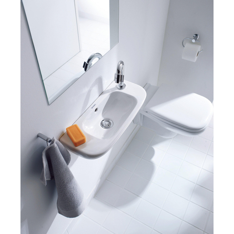Duravit D-code lave-mains - 50x22x13.5cm - trou robinet droite - avec trop-plein - blanc 0315107
