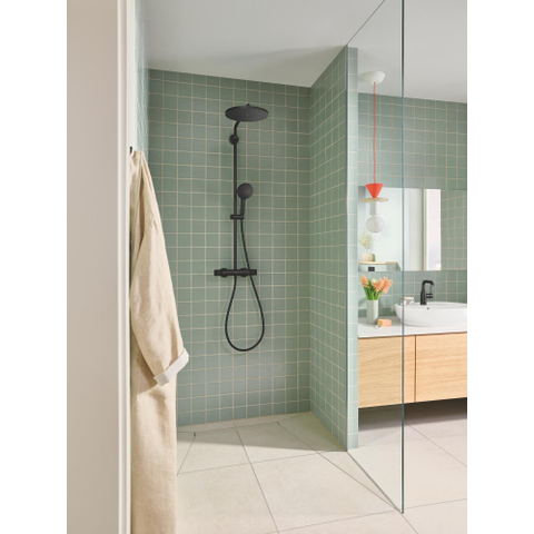 GROHE Essence New wastafelkraan - m-size - hoog - met waste - mat zwart SW1477552