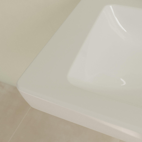 Villeroy & Boch Subway 2.0 wastafel - 65x47cm - 1 kraangat - met overloop CeramicPlus - White Alpine (glans wit) 1024071