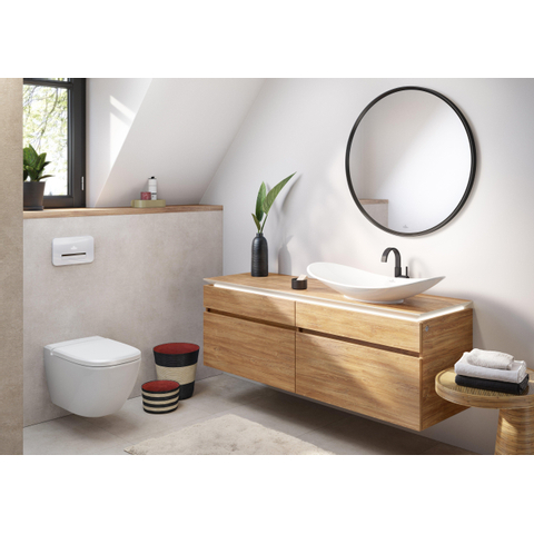 Villeroy & Boch My Nature opzetwastafel - 81x41cm - zonder kraangat - zonder overloop CeramicPlus - White Alpine (glans wit) 0124330