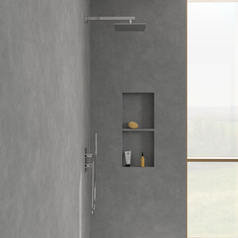 Villeroy & Boch Universal Showers regendouche - 25x25cm hoekig - hoogglans chroom SW974326