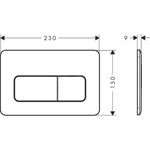 Hansgrohe IFrame Original Q Drukplaatvoor - dualflush - mat wit SW1413540