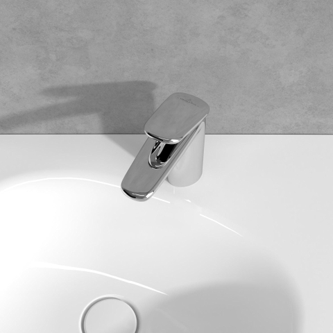 Villeroy & Boch Antao 1 greeps wastafelkraan - 140mm - met push open afvoergarnituur - hoogglans chroom SW974137