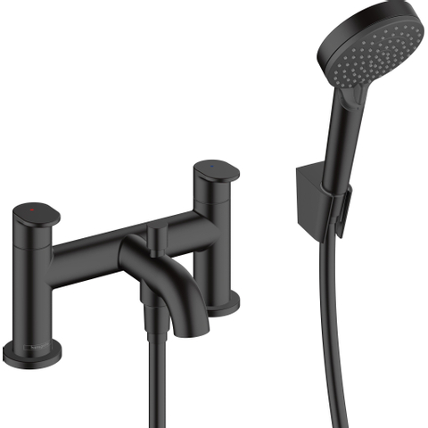 Hansgrohe Vernis Blend badkraan 2-gats badrand - met docuheset - mat zwart SW651473