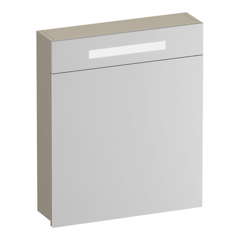 BRAUER Promise armoire de toilette – 59 x 70 x 15 cm – LED directe en haut – ouverture à gauche – Beige mat SW1203730