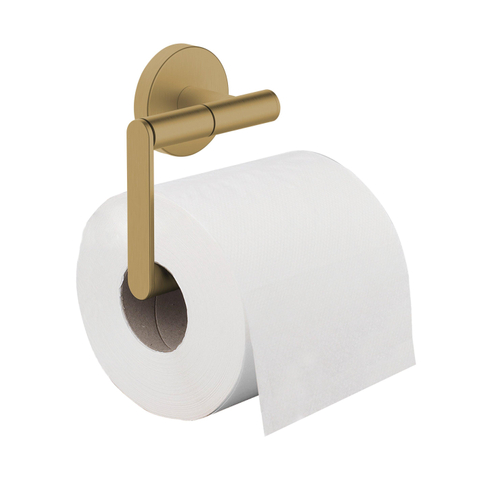 Wiesbaden Alonzo Toiletrolhouder - zonder klep - PVD - geborsteld messing (goud) SW797986