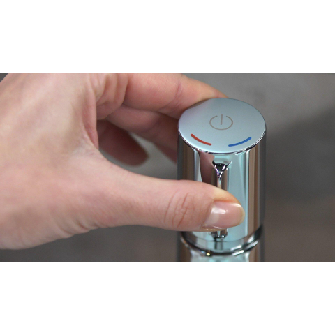 Hansgrohe Talis select s wastafelkraan - 190 met waste - met select greep - voor aan/uit + temperatuurinstelling - hoogglans chroom SW29035
