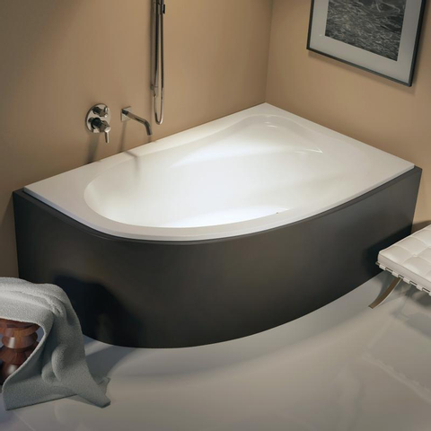RIHO Aryl Baignoire rectangulaire 140x90cm Pose en angle Droite Blanc brillant 310517