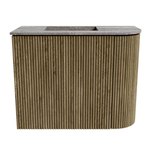Mondiaz JOYA-DLUX 51.6cm toiletmeubel - ronding rechts kleur Dusk - Wastafel FAYE positie Links 1 kraangat kleur Oza. SW1425994