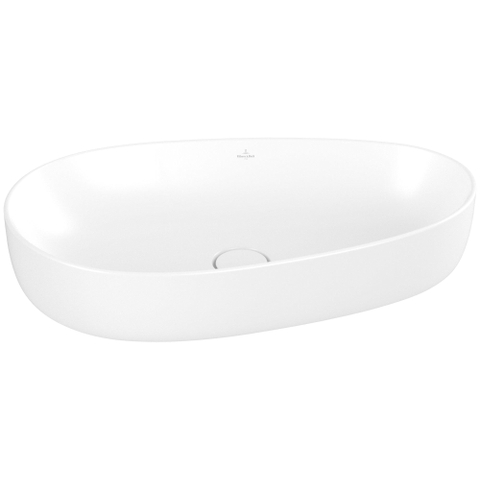 Villeroy & Boch Antao Waskom - 65x40x14.6cm asymmetrisch - zonder overloop - Stone White (mat wit) SW917843