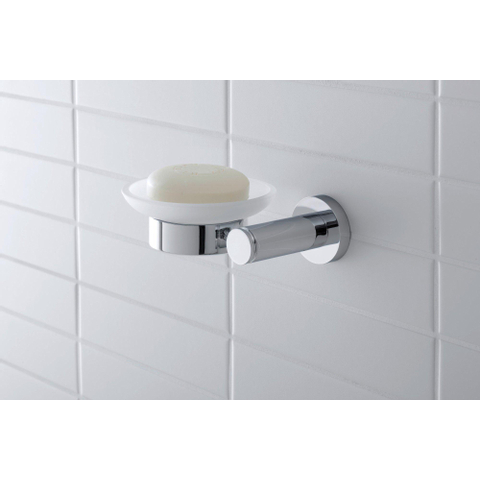 Duravit D-code Zeephouder - glas rechts - hoogglans chroom GA49406