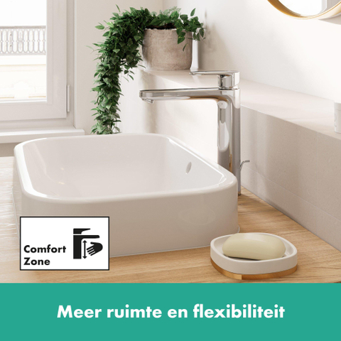 Hansgrohe Vernis Blend wastafelkraan - 169 highriser - met waste - hoogglans chroom SW651357